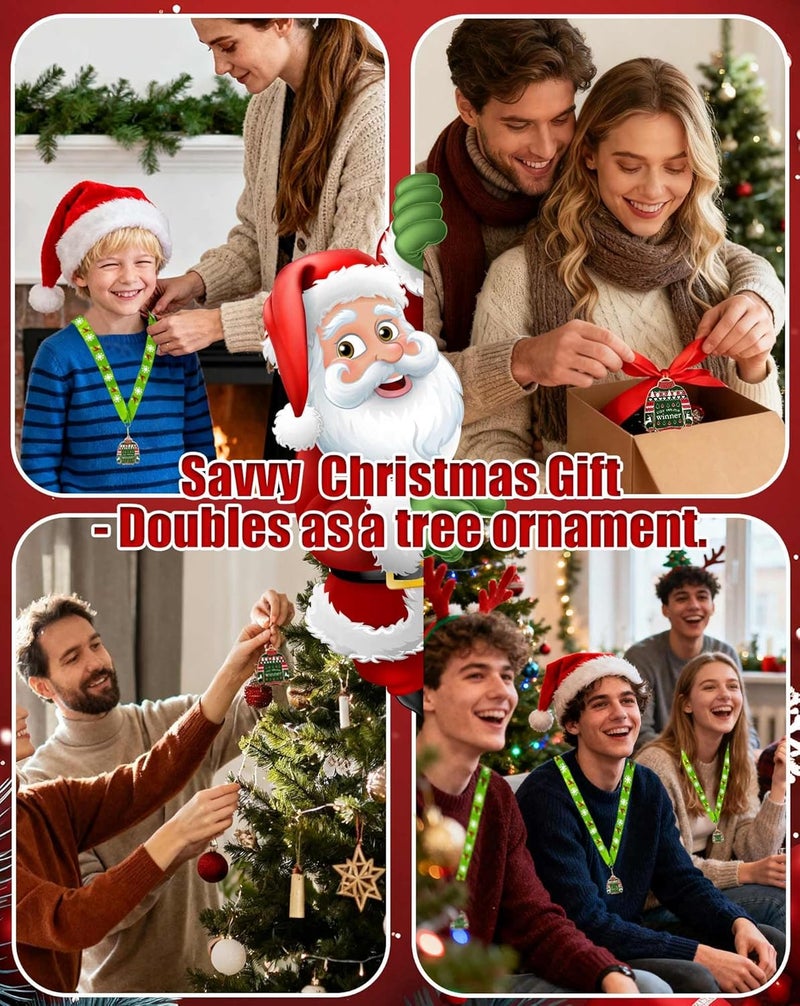 BSTWM 3 Pcs Christmas Sweater Medal Ugly Sweater Medal That Christmas Party Decoration Medal for Ugly Sweater Contest Winners - Image 5